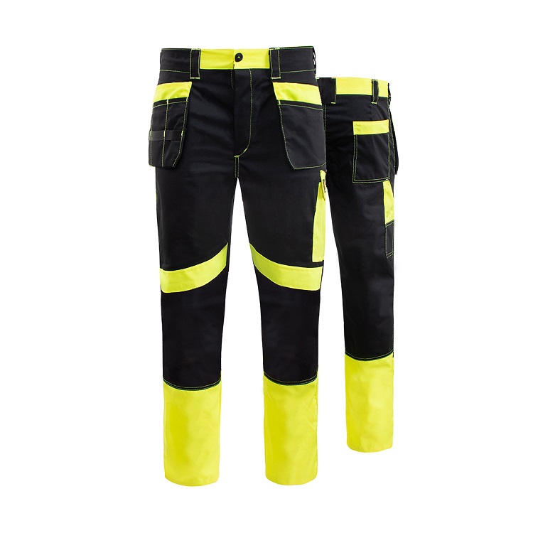 Pantaloni pentru lucru Promonter 260 negri-gălbui hv