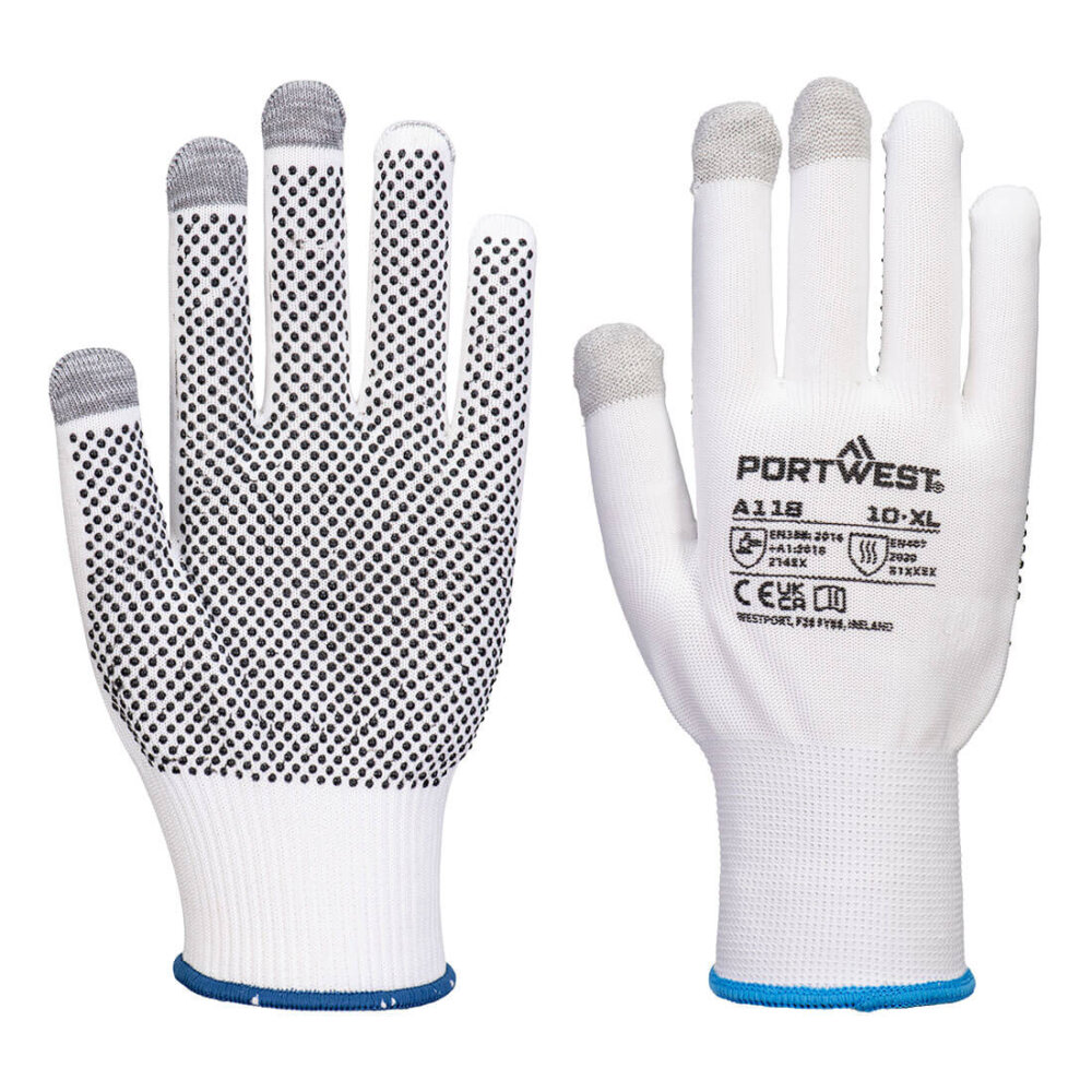 Mănușă pentru ecran tactil cu puncte din PVC Grip 13 (Pk12)