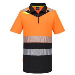 DX4 Hi-Vis Zip Class 1 Polo Shirt S/S
