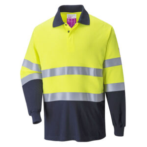 Modaflame Knit Hi-Vis Constrast FR Long Sleeve Polo Shirt