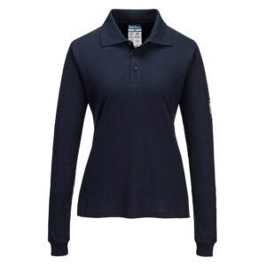 Modaflame Knit FR Women's Long Sleeve Polo Shirt